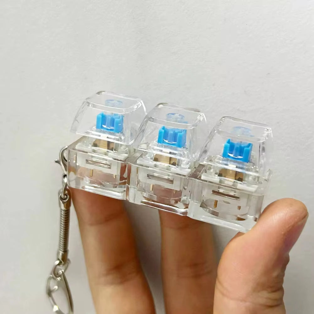 Relaxing 3/4/9 Keys Finger Keyboard Keycap Stress Relief Decompression Toy Gadget Key Button Fidget Keychain Adult