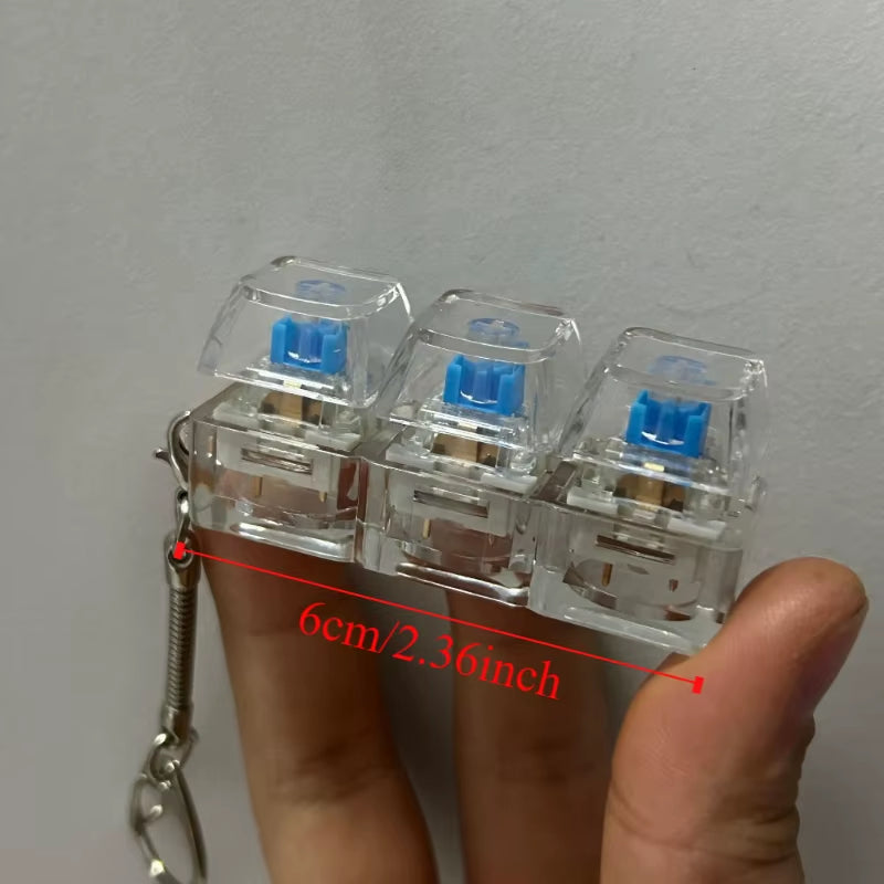 Relaxing 3/4/9 Keys Finger Keyboard Keycap Stress Relief Decompression Toy Gadget Key Button Fidget Keychain Adult